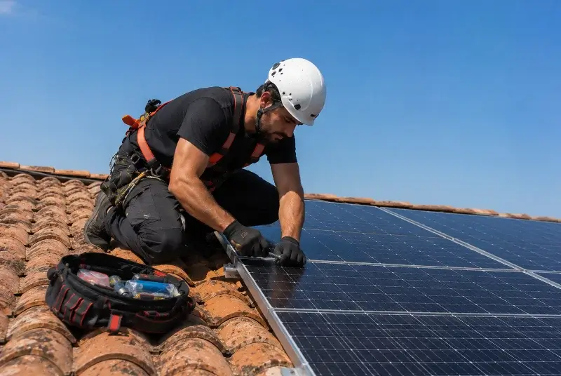 Maintenance et monitoring de panneaux solaires à Plassac